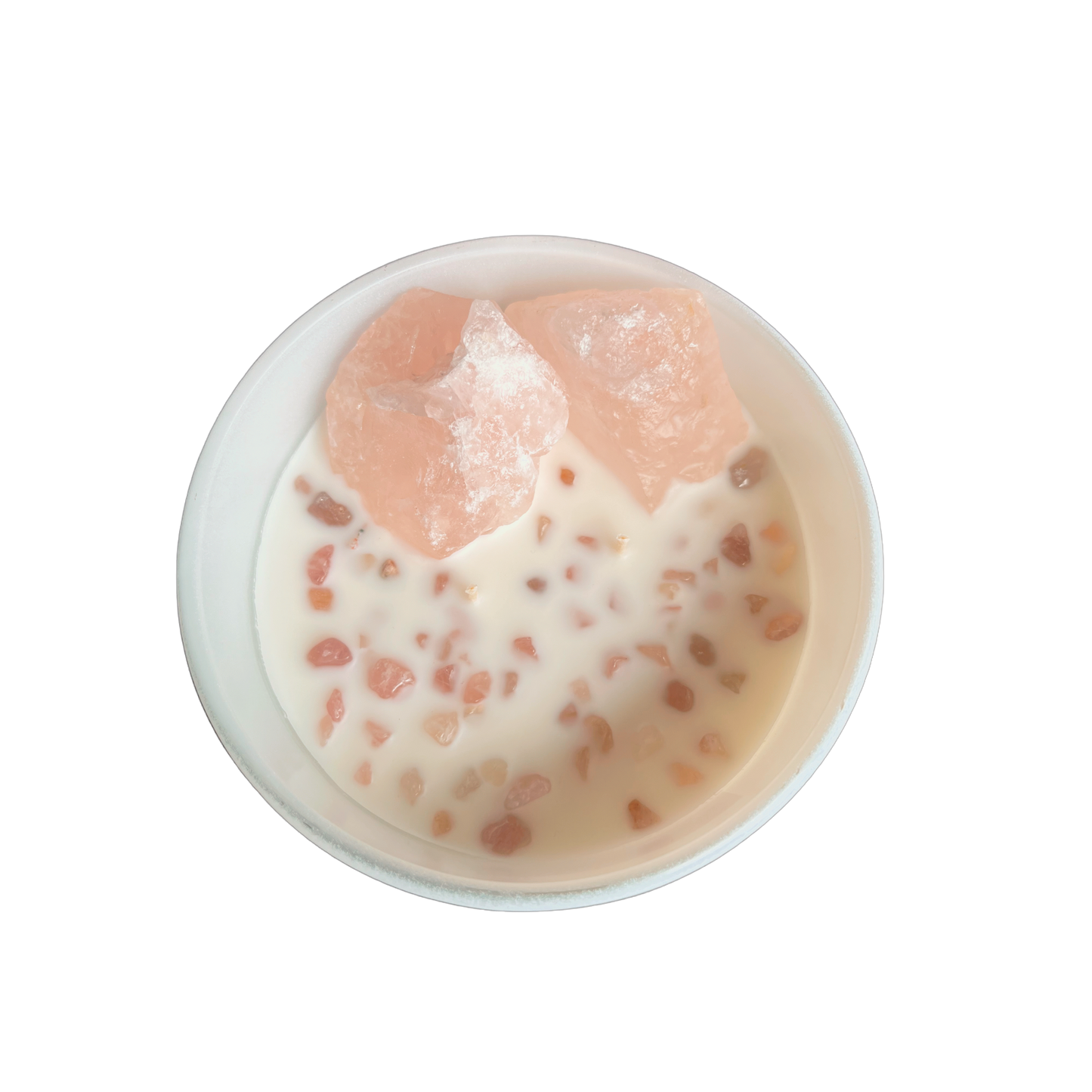 LOVE LIGHT ROSE QUARTZ CRYSTAL CANDLE