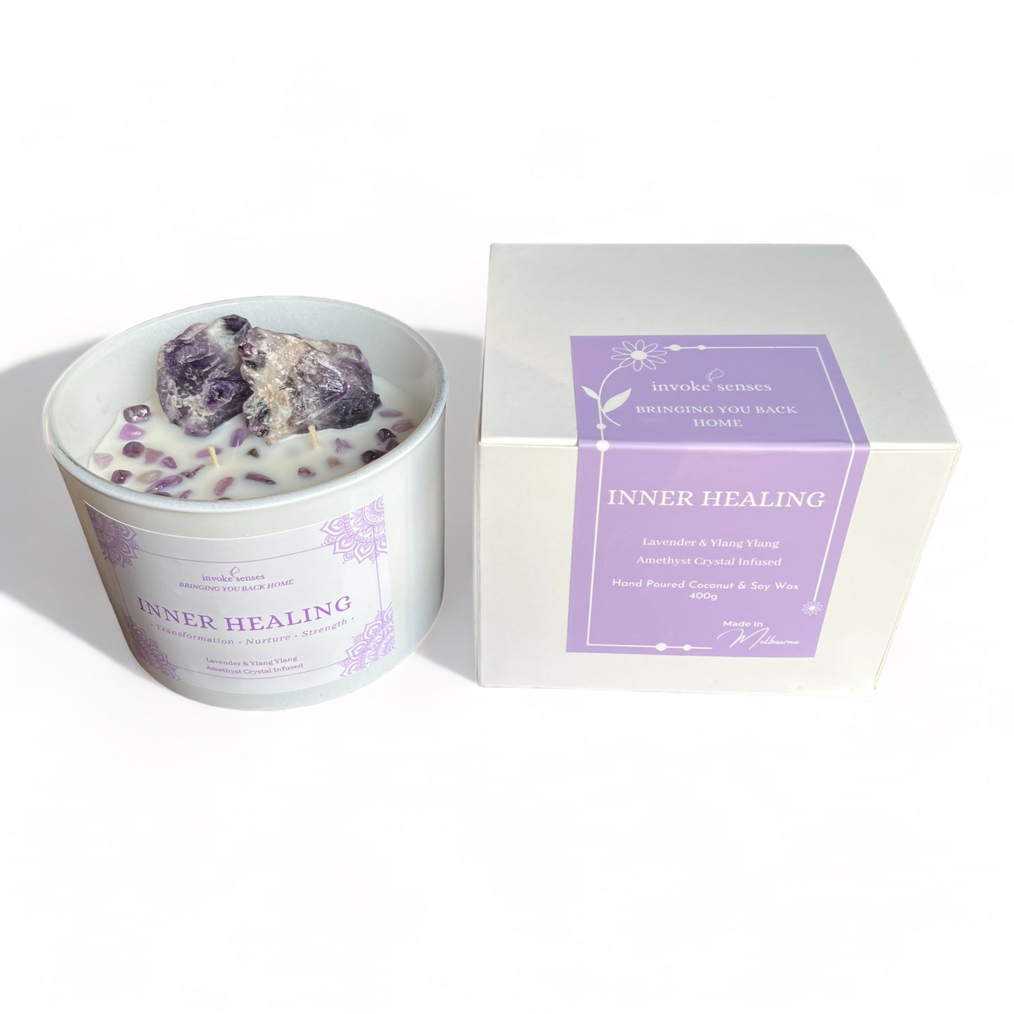 INNER HEALING AMETHYST CRYSTAL CANDLE