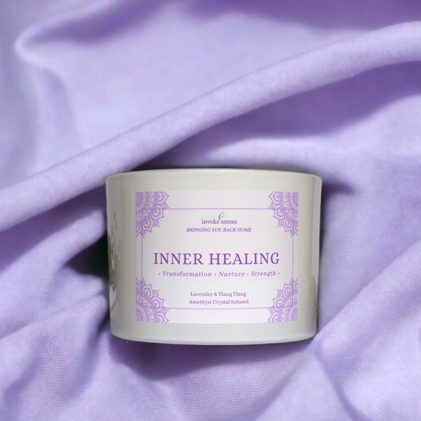 INNER HEALING AMETHYST CRYSTAL CANDLE