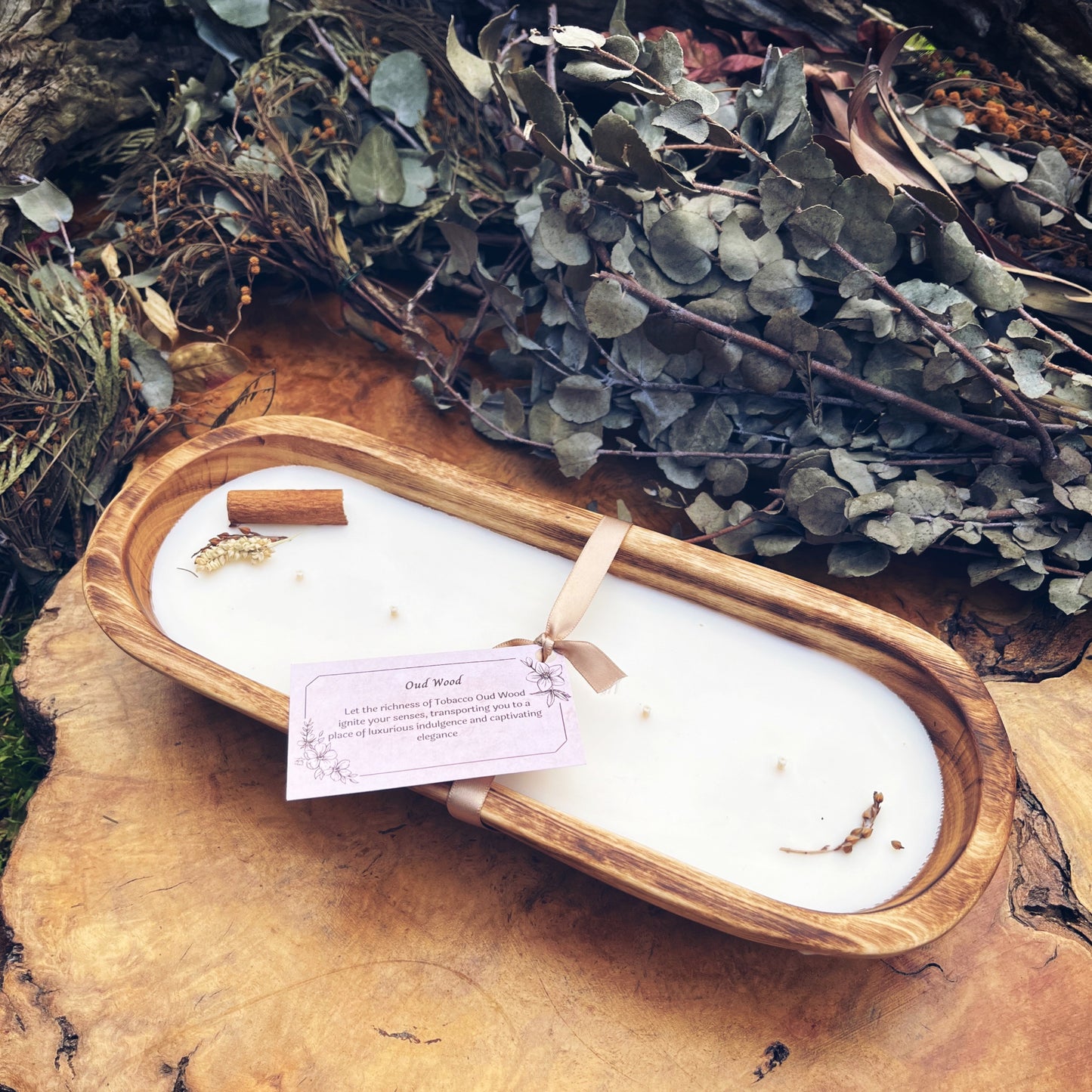 OUD WOOD DOUGH BOWL CANDLE