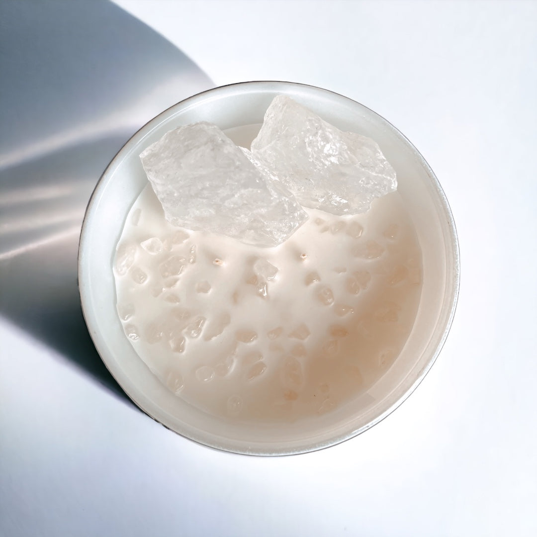 I MANIFEST CLEAR QUARTZ CRYSTAL CANDLE