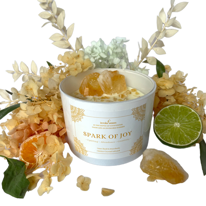 SPARK OF JOY CITRINE CRYSTAL CANDLE