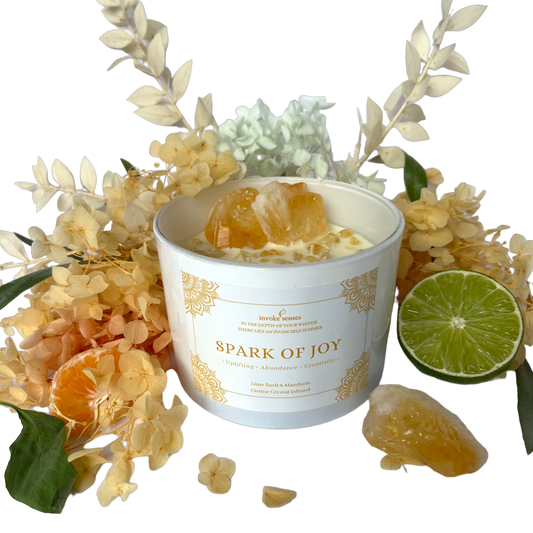 SPARK OF JOY CITRINE CRYSTAL CANDLE