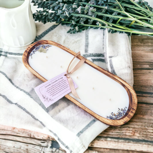 LAVENDER CUCUMBER & SAGE DOUGH BOWL CANDLE